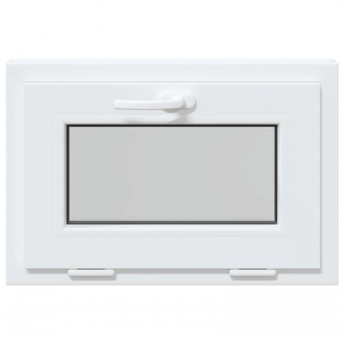 Kældervindue RISOR 60 x 40 cm PVC og glas Hvid
