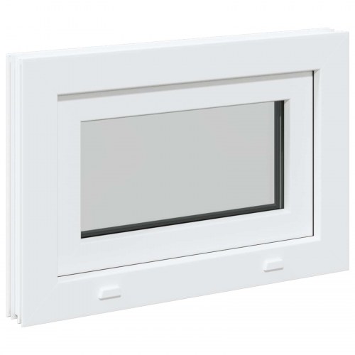 Kældervindue RISOR 60 x 40 cm PVC og glas Hvid