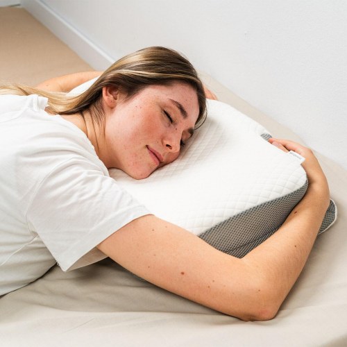 Pilocal 3-i-1 ergonomisk nakkepude - grå/hvid (OUTLET A)