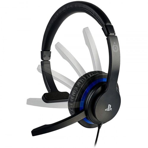 Nacon BIGBEN Communicator gaming-headset med mikrofon - sort/blå (PS4, 3,5 mm) (OUTLET A)