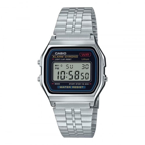 Casio A159W-N1 - unisex digital armbåndsur, sølvfarvet (OUTLET A)