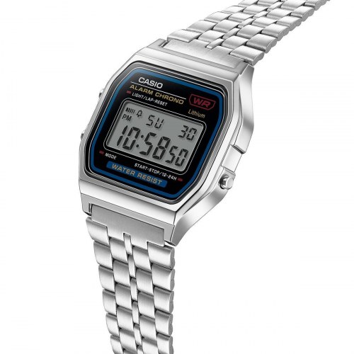 Casio A159W-N1 - unisex digital armbåndsur, sølvfarvet (OUTLET A)