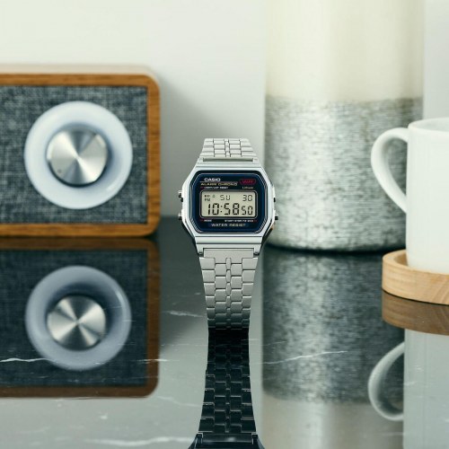 Casio A159W-N1 - unisex digital armbåndsur, sølvfarvet (OUTLET A)
