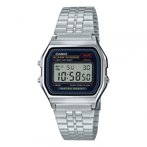 Casio A159W-N1 - unisex digital armbåndsur, sølvfarvet (OUTLET A)