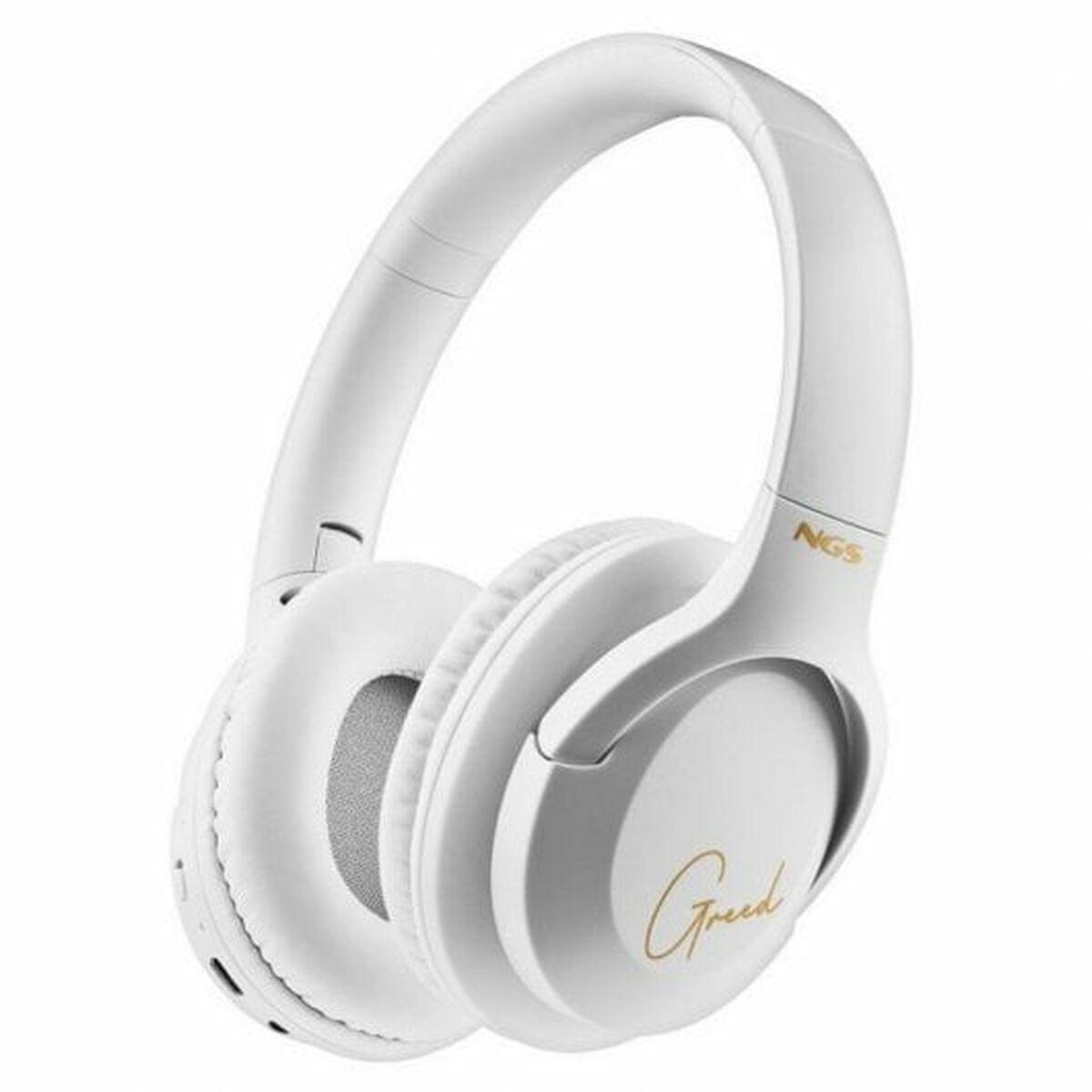 NGS Artica Greed - Bluetooth headset med mikrofon, hvid/sort (OUTLET A)