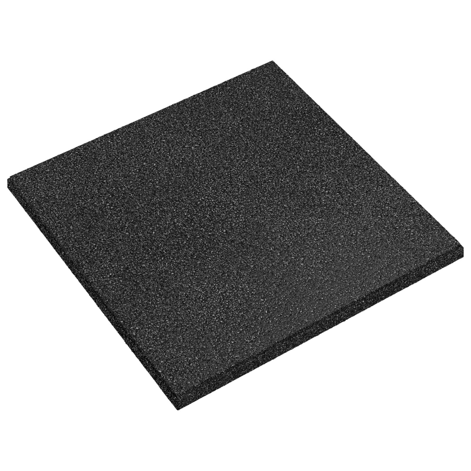 Faldbeskyttelsesfliser 24 stk Sort 50 x 50 cm Gummi
