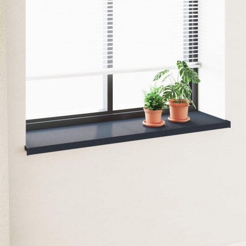 Vindueskarm Anthracit med træstruktur 120 x 45 x 4,5 cm PVC