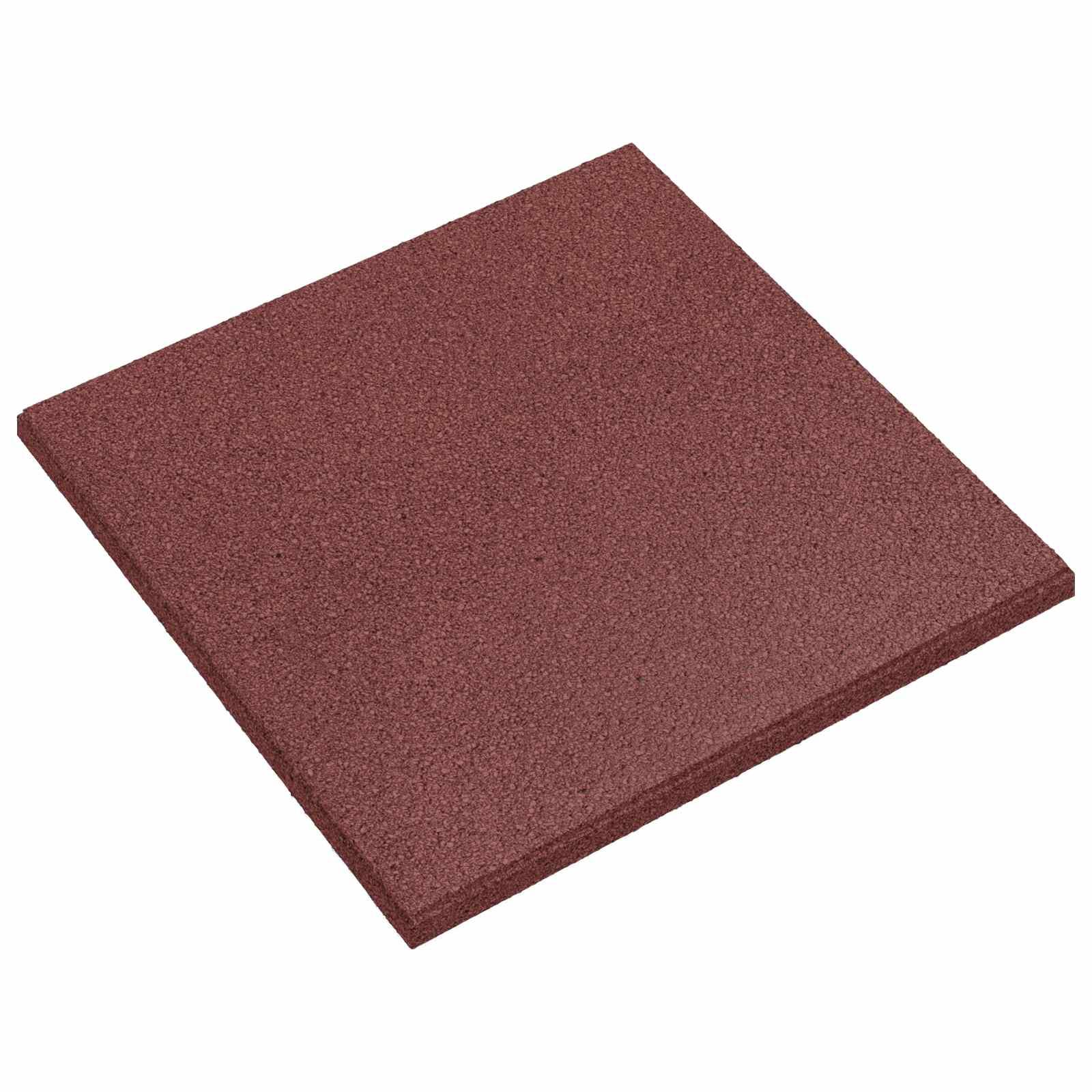 Faldbeskyttelsesfliser 6 stk Rød 50 x 50 cm Gummi