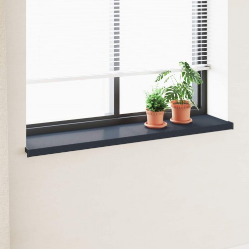Vindueskarm Anthracit med træstruktur 140 x 35 x 4,5 cm PVC