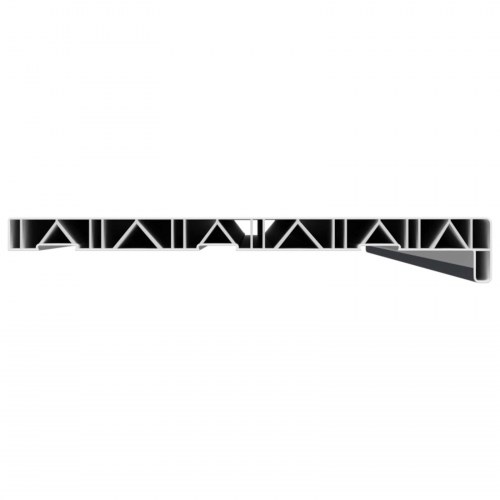 Vindueskarm Anthracit med træstruktur 120 x 35 x 4,5 cm PVC