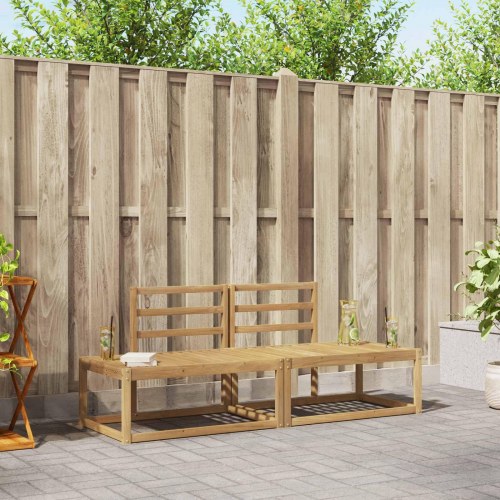 Udendørs sofagruppe 2 stk Hvid 182,5 x 63 x 73 cm