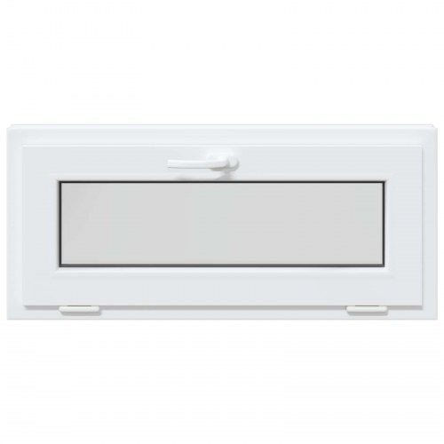 Kældervindue RISOR 90 x 40 cm PVC og glas Hvid