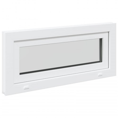 Kældervindue RISOR 90 x 40 cm PVC og glas Hvid