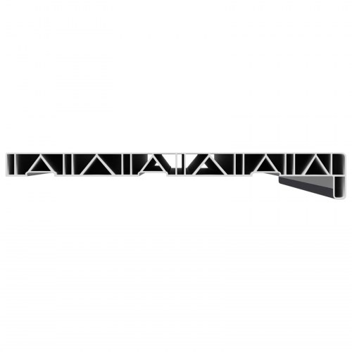 Vindueskarm Anthracit med træstruktur 80 x 30 x 4,5 cm PVC