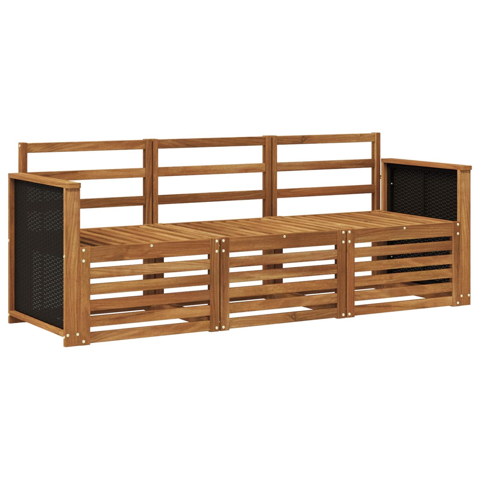 Sofasæt 3 stk Massivt Akacietræ