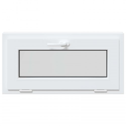 Kældervindue RISOR 80 x 40 cm PVC og glas Hvid