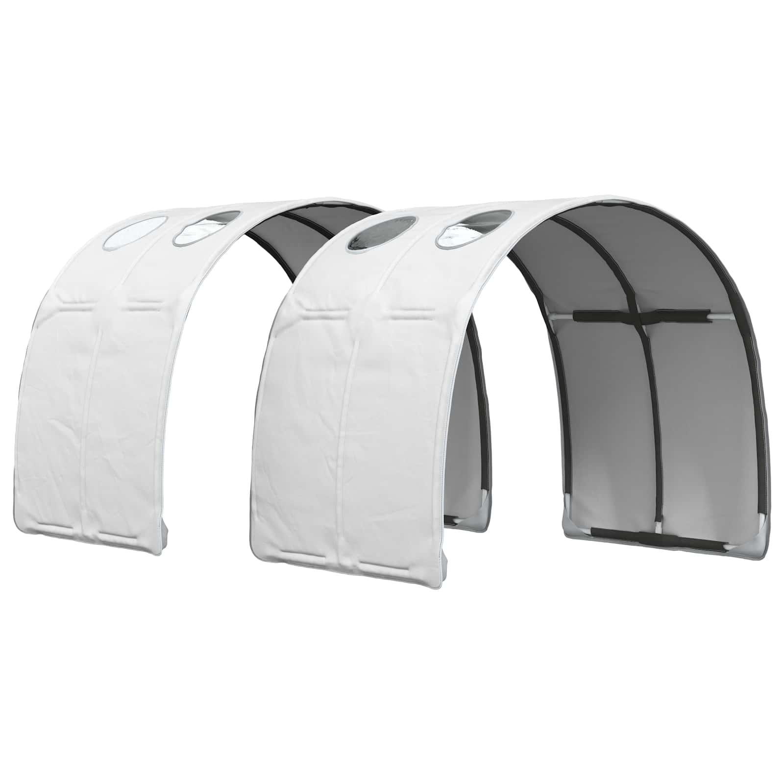 Seng Tunnel 2 stk Hvid 211 x 67.5 x 2 cm Polyester