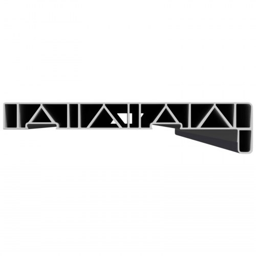 Vindueskarm Anthracit med træstruktur 120 x 20 x 4,5 cm PVC