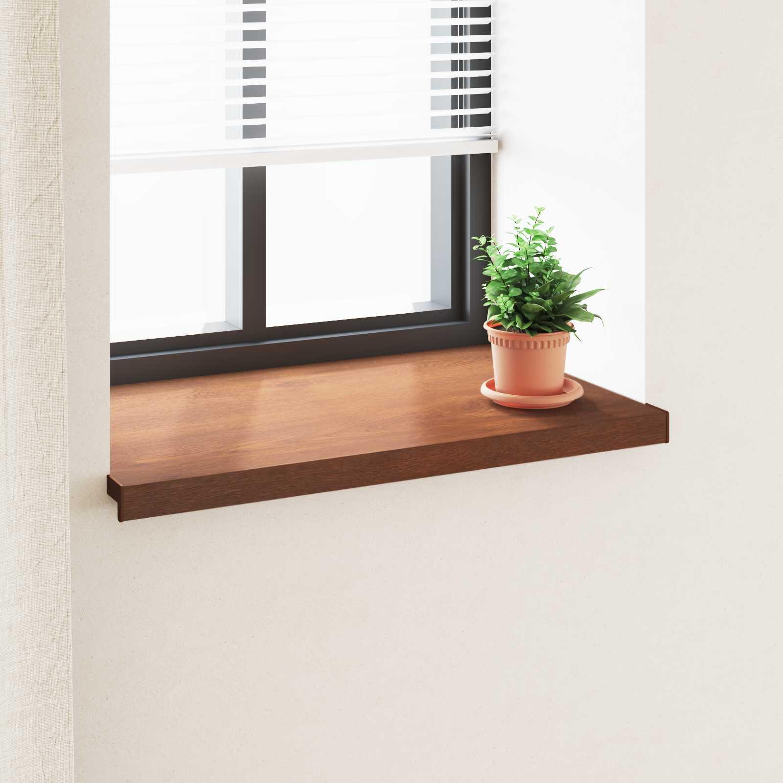 Vindueskarm Brun træ 60 x 50 x 4,5 cm PVC