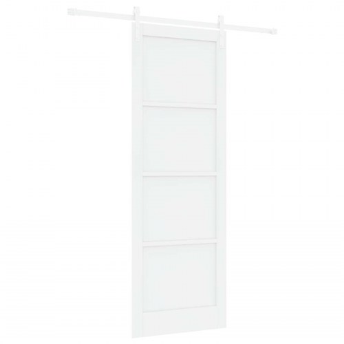 Skydedør Hvid 83 x 232 cm Massivt fyrretræ