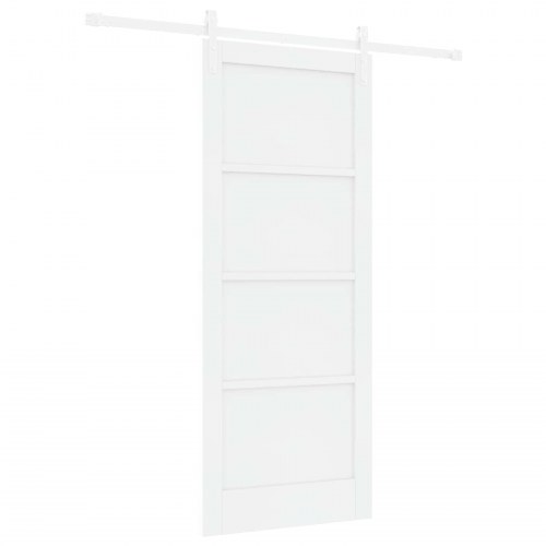 Skydedør Hvid 83 x 202 cm Massivt fyrretræ