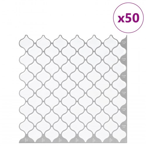 Lanturn Flise 50 stk Hvid 27 x 27 cm Polyurethan og PET