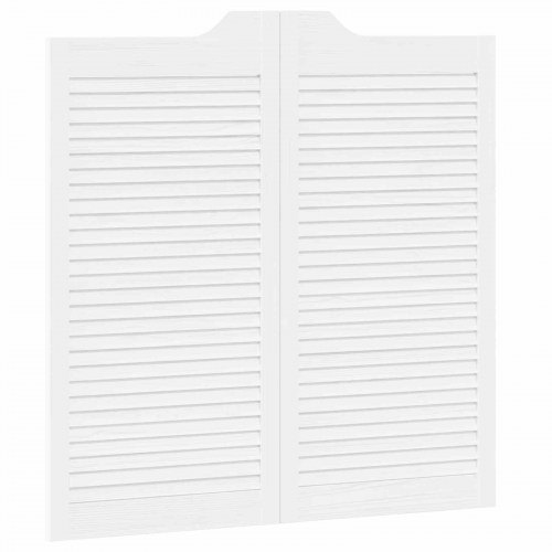 Svingdøre Hvid 100 x 50 cm Massivt fyrretræ