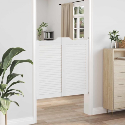 Svingdøre Hvid 100 x 50 cm Massivt fyrretræ