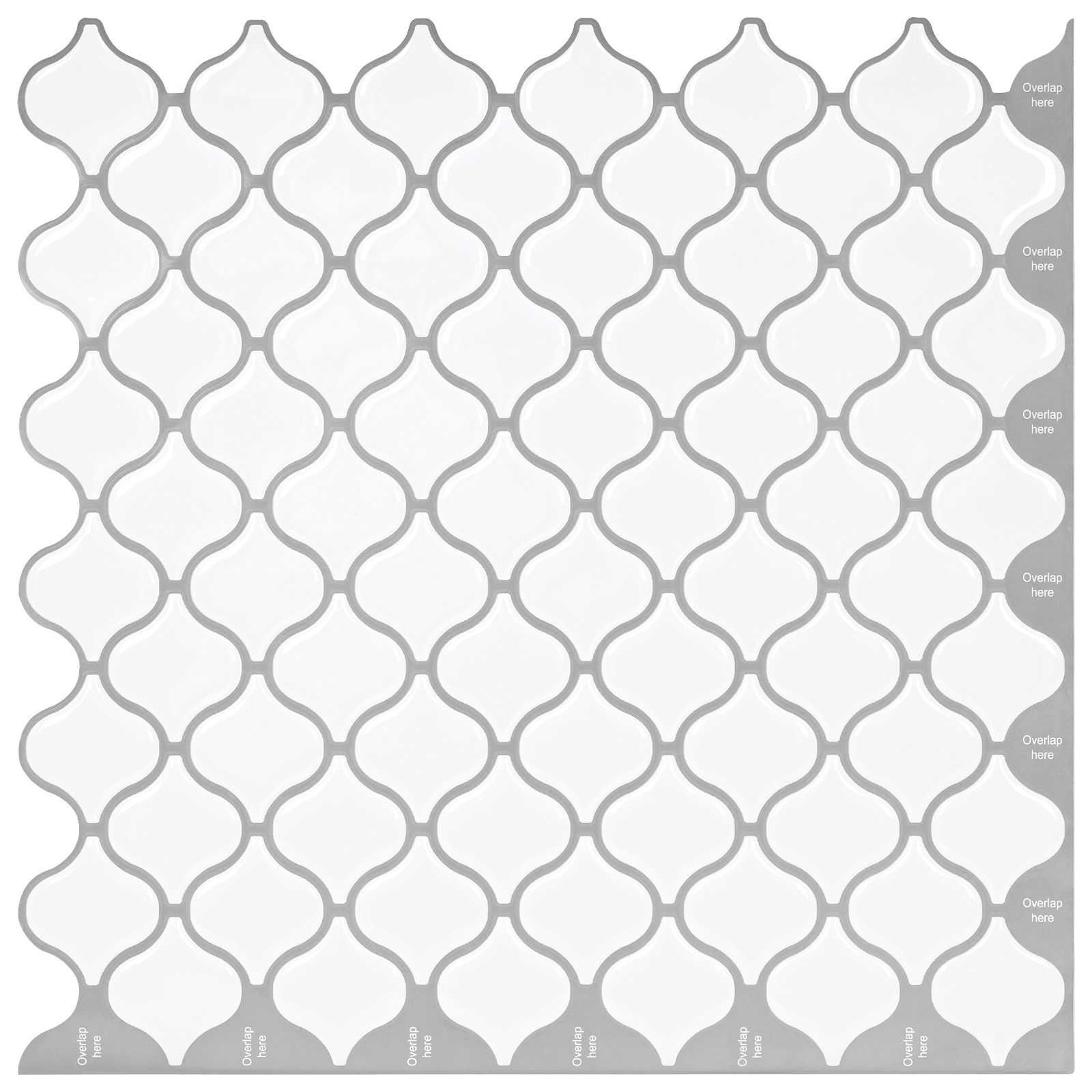 Lanturn Flise 10 stk Hvid 27 x 27 cm Polyurethan og PET