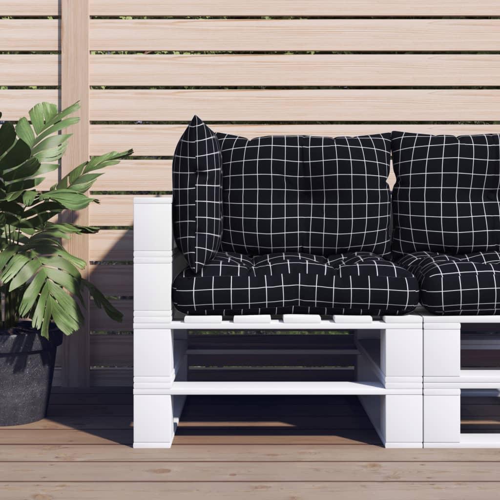 Pallehynder 3 stk. oxfordstof ternet sort