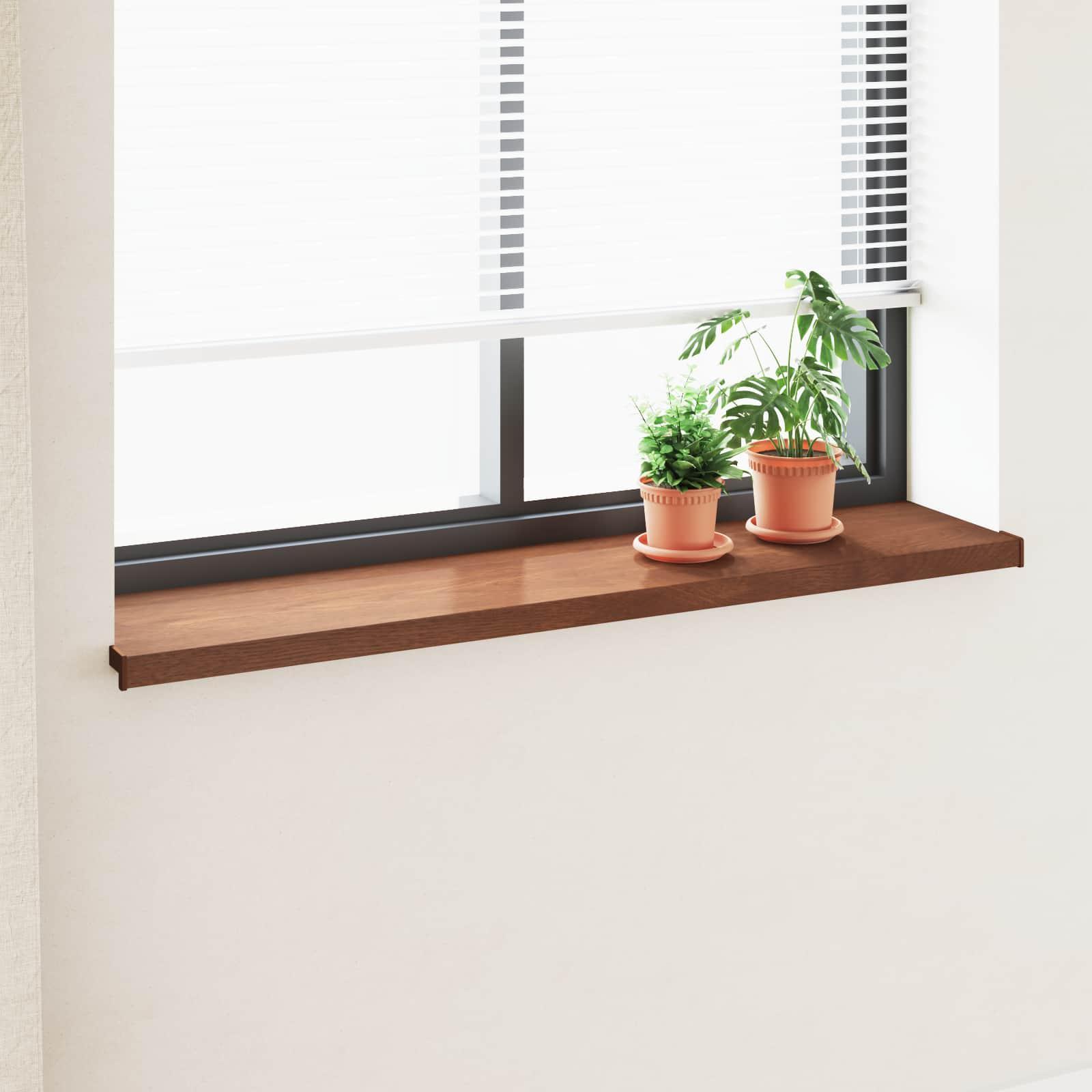 Vindueskarm Brun træ 120 x 35 x 4,5 cm PVC