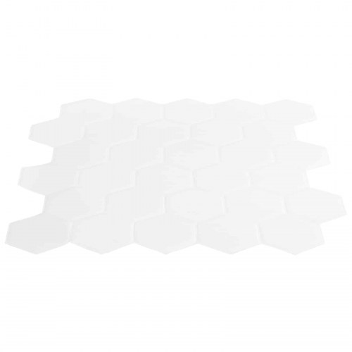 Hexagon flise 50 stk Hvid 30 x 30 cm Polyurethan og PET