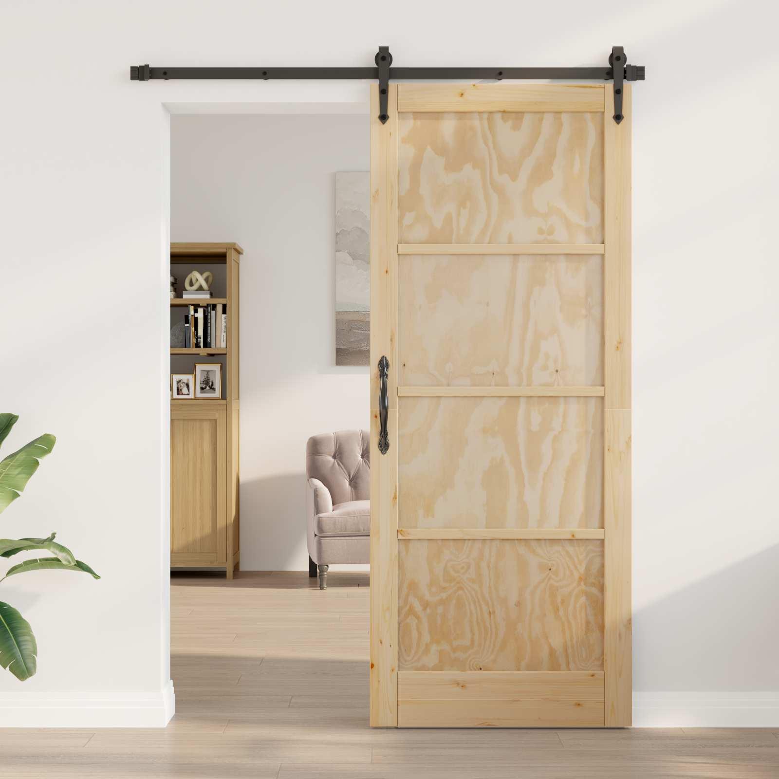 Indvendig Dør Naturfarvet 86 x 211 cm Krydsfinér