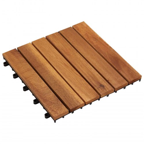 Terrasse Flise 30 stk Brun 30 x 30 cm Akacietræ