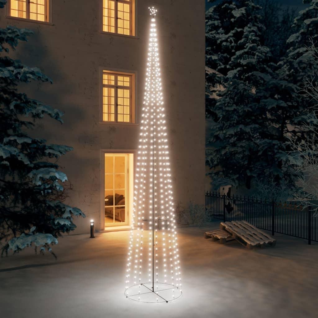Lysende juletræ 160x500 cm 752 LED'er koldt hvidt lys