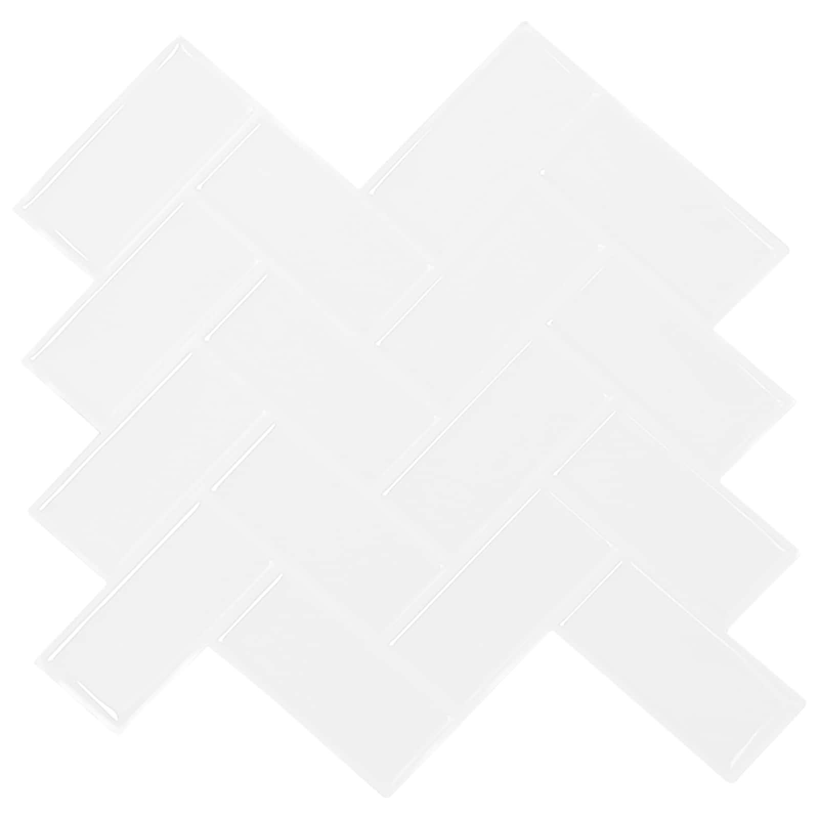Fiskebensflise 20 stk Hvid 30 x 30 cm Polyurethan og PET