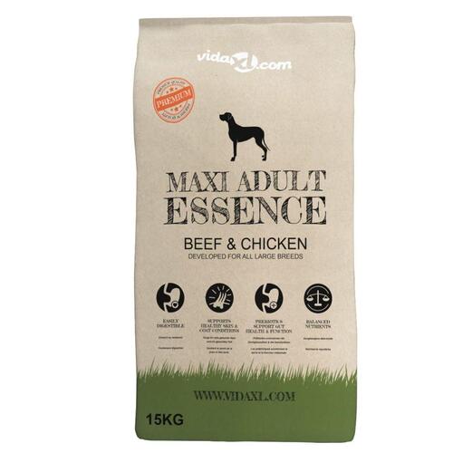 Tørfoder til hunde 2 stk. Maxi Adult Essence Beef&Chicken 30 kg