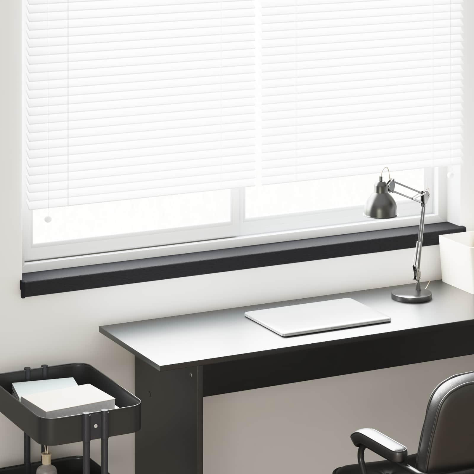 Vindueskarm Antracit med træstruktur 160 x 15 x 4,5 cm PVC