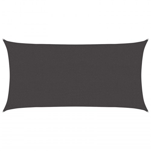 Solsejl Antracit 2 x 6 m HDPE