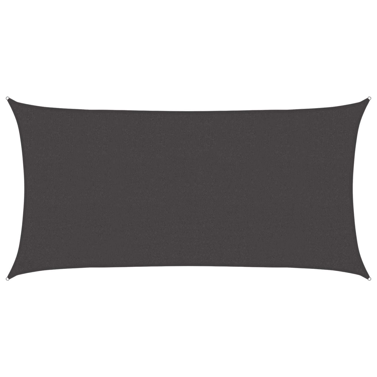 Solsejl Antracit 2 x 6 m HDPE
