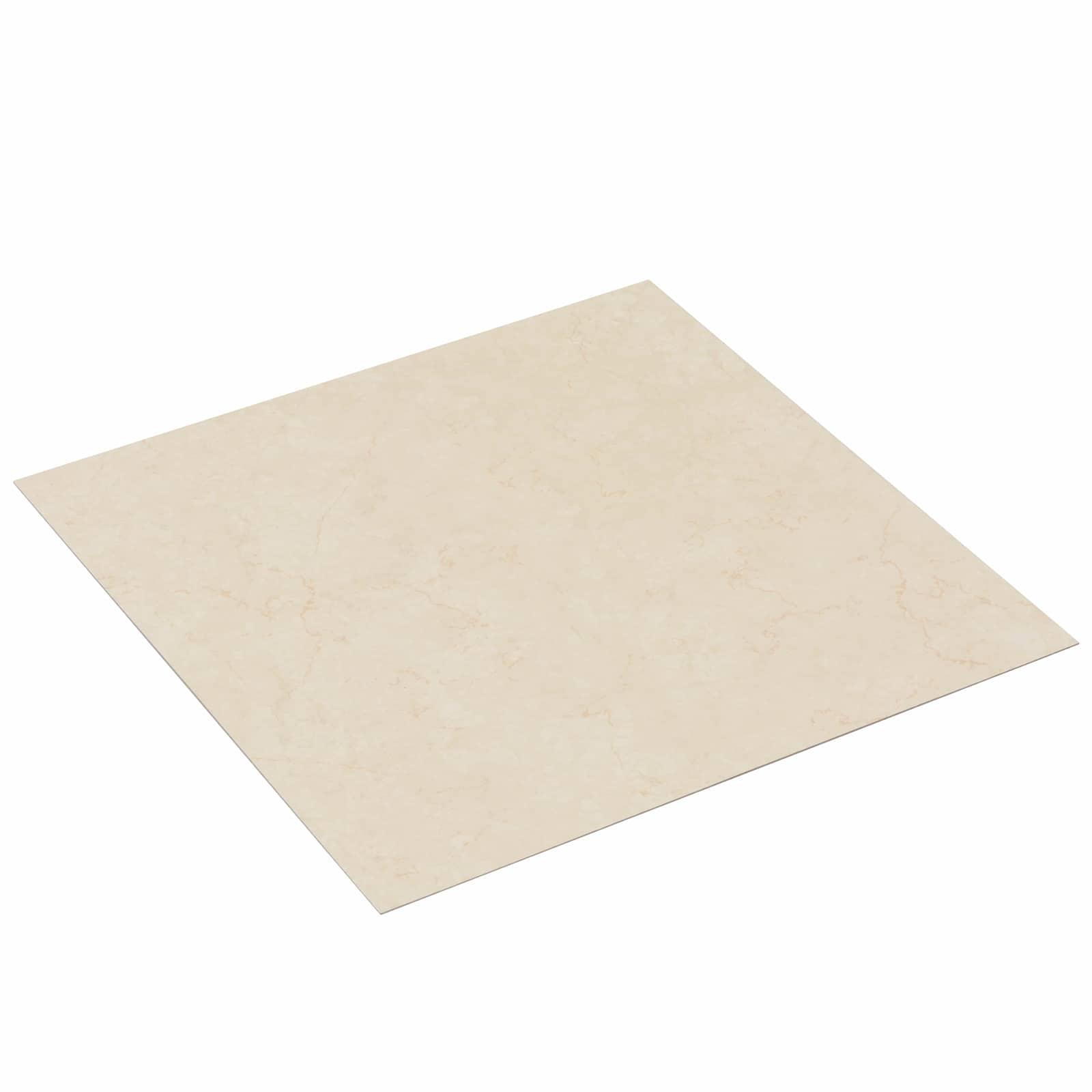 Selvklæbende PVC gulvfliser 30,5 × 30,5 cm - 20 stk, lys gul