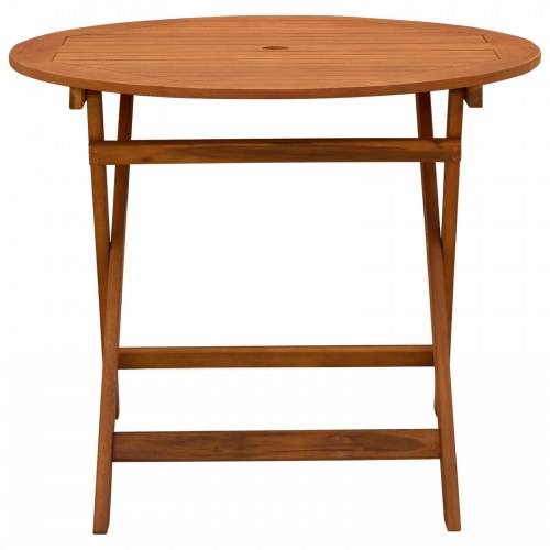 Sammenklappeligt havebord Brun Ø 90 x 75 cm