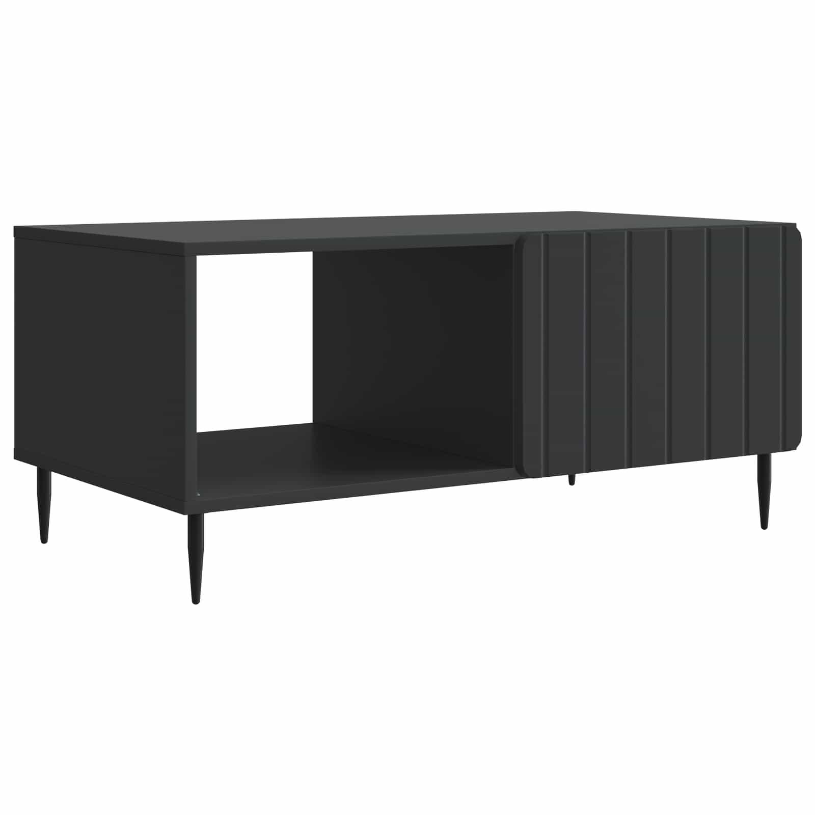 Sofabord Sort 90 x 50 x 40 cm Konstrueret træ