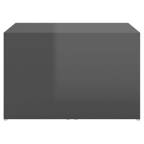 Indskudsborde 3 stk. 60x60x38 cm spånplade grå højglans