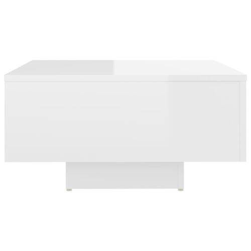 Sofabord 60x60x31,5 cm spånplade hvid højglans