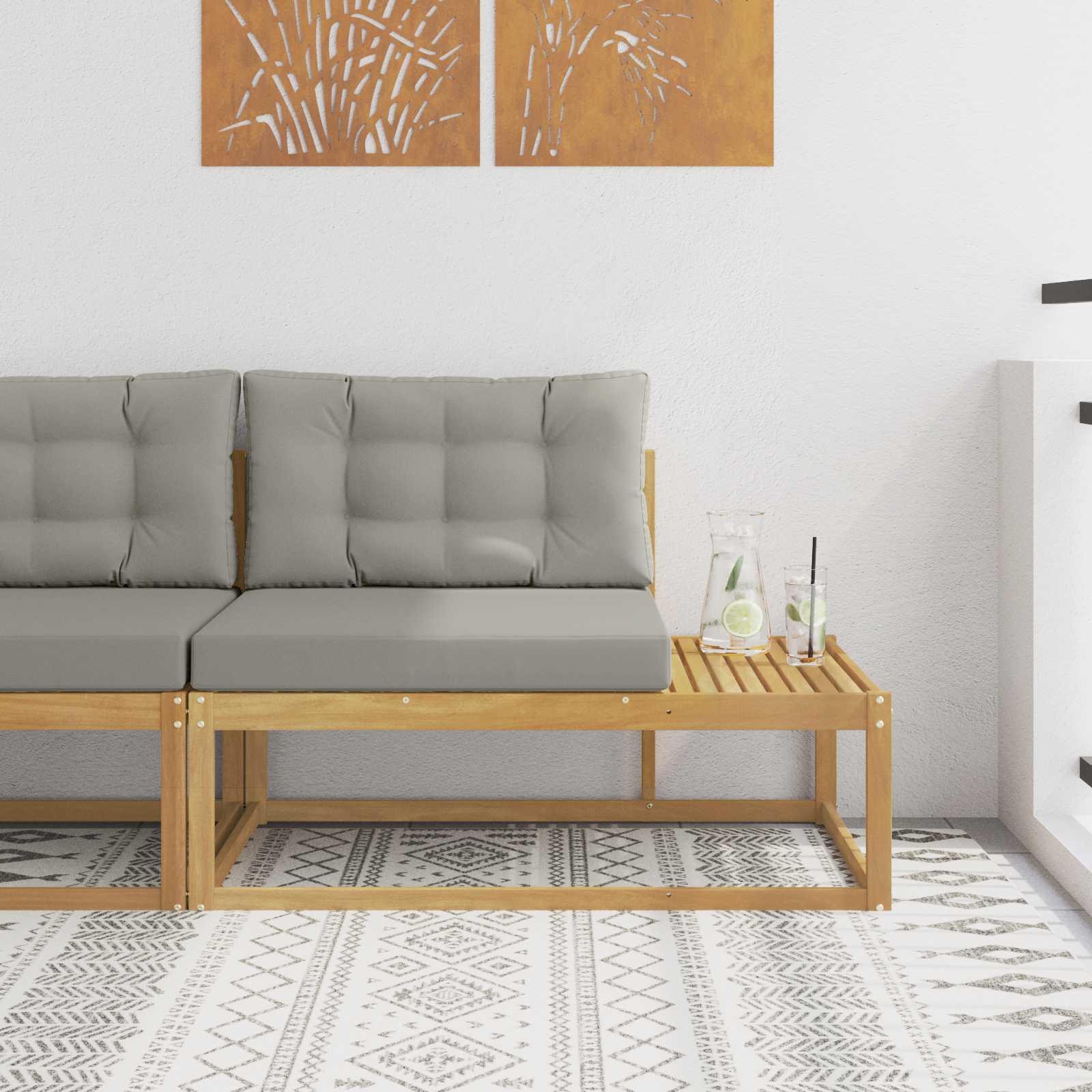 Udendørs Modulsofa med pude Hvid 115 x 83 x 73 cm Polyester