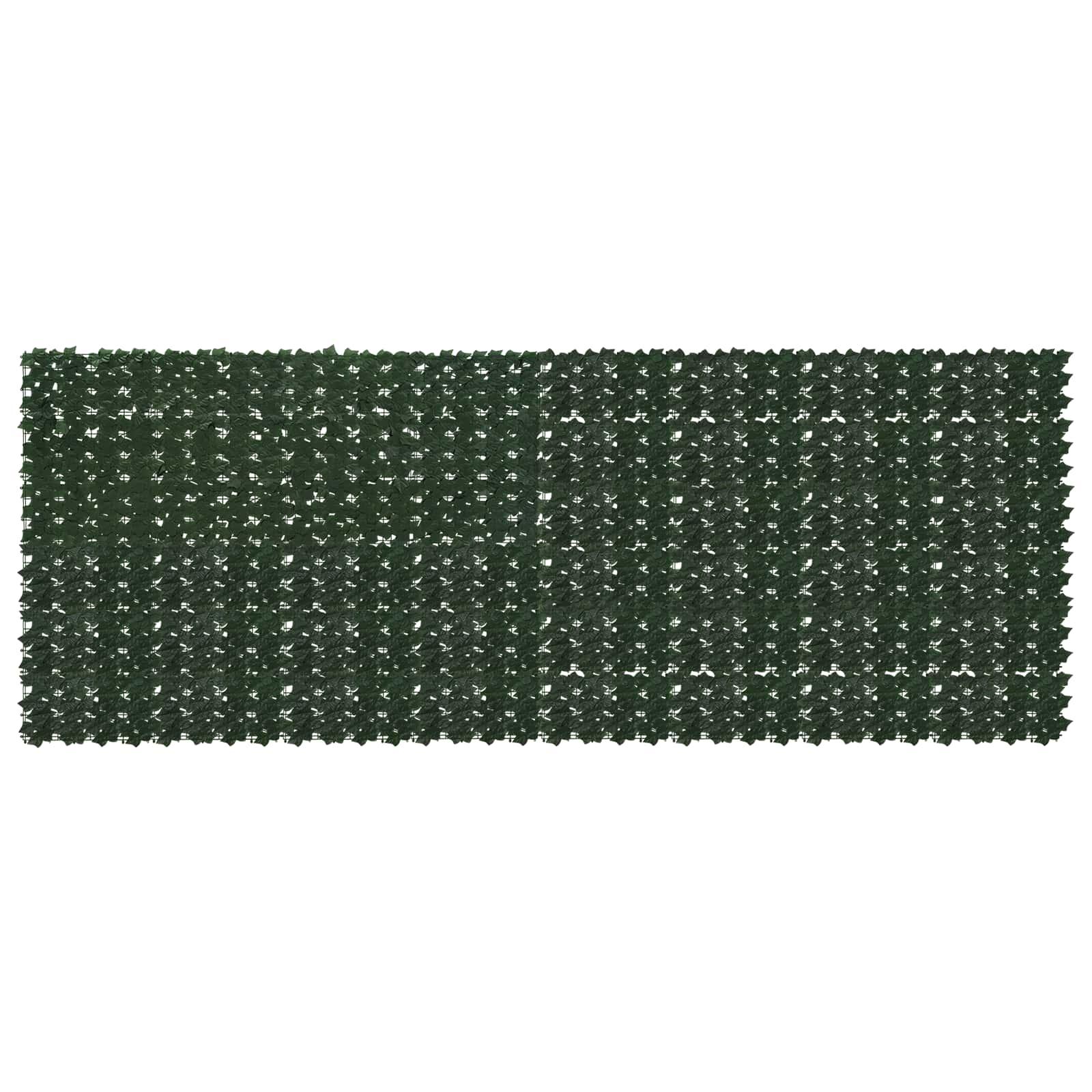 Altanscreen med blade Mørkegrøn 400 x 150 cm