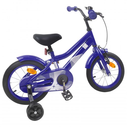 Børnecykel 14 tommer anbefalet til 3-5 år gammel Mørk blå