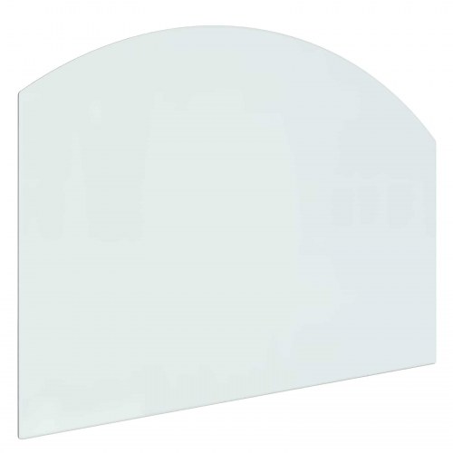 Glas gulvplade til pejs - transparent 80 × 60 cm, hærdet glas