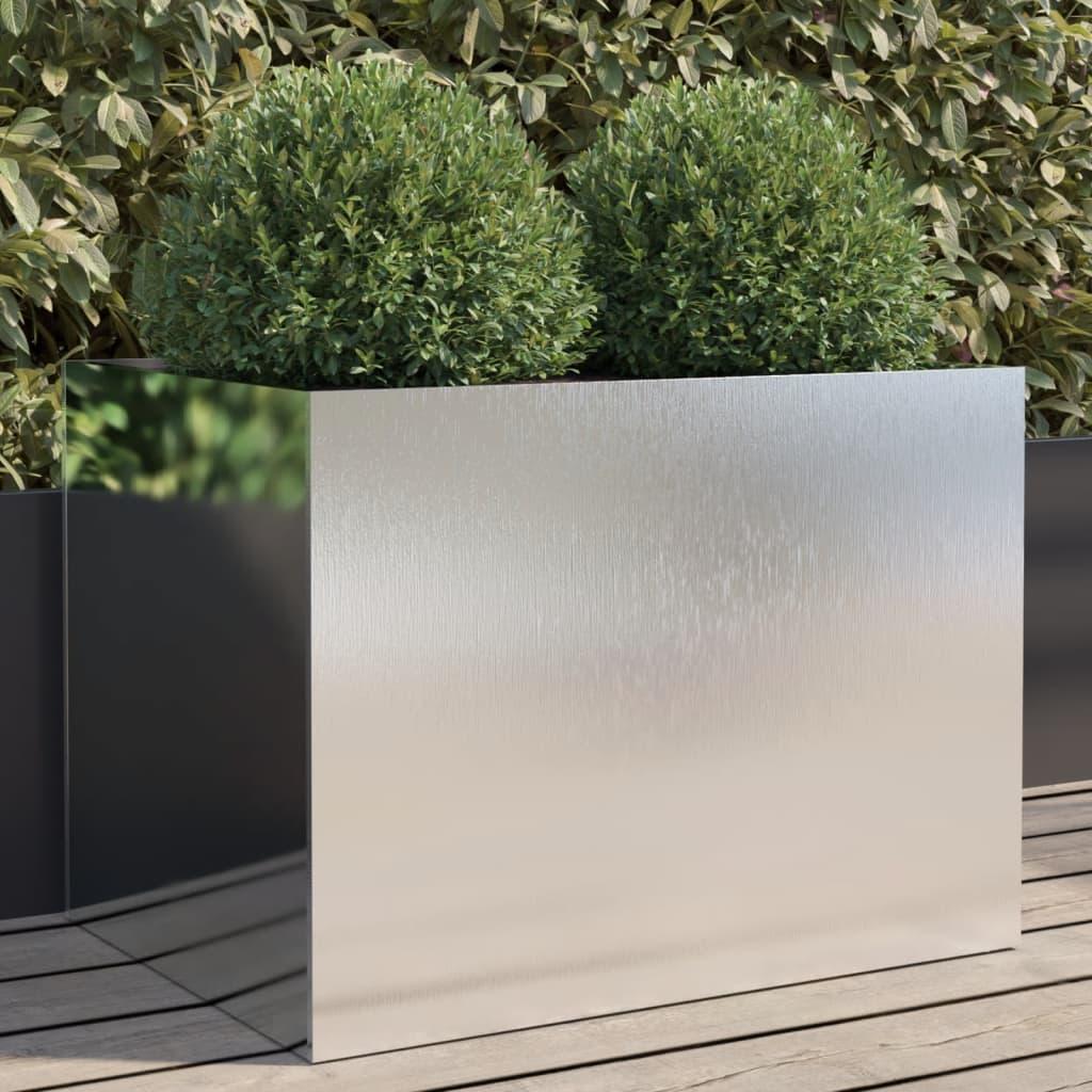 Plantekasse 62x47x46 cm rustfrit stål sølvfarvet